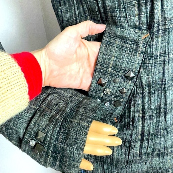 BKE Military-Style Bomber Jacket – Gray & Yellow  Size: Small - Picture 3 of 14